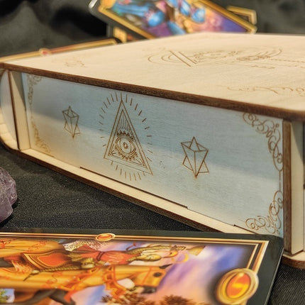 Wooden Tarot Storage Box Decoration Density Board