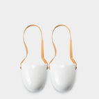 Leather cord matte white 2pac / Small and medium