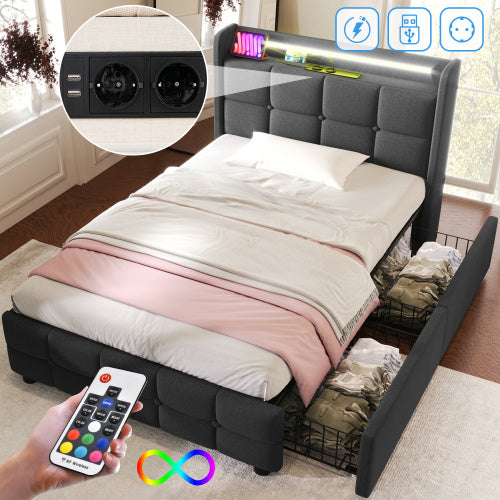 Einzelbett Aus Holz Ohne Matratze  Size  90cmx200cm