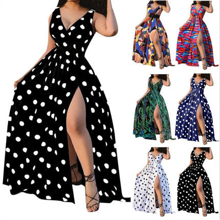 Sexy Dresses Women Party Ladies Belt Plus Size Forked Club Dresses