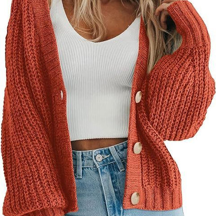 Women's Thick Knitted Cardigan Sweater